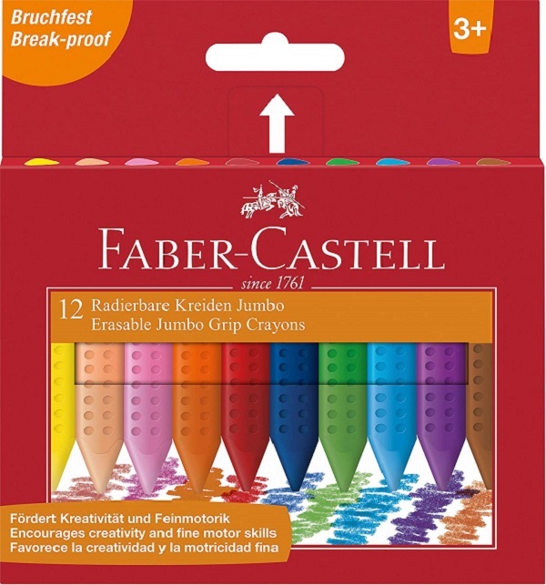Детски пастели Faber Castell Jumbo Grip, 12 Цвята